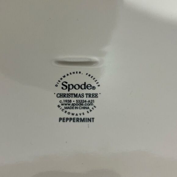 Spode Multicolor Christmas Tree Peppermint Dessert Tray - Picture 9 of 11